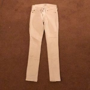 Hudson white skinny jeans